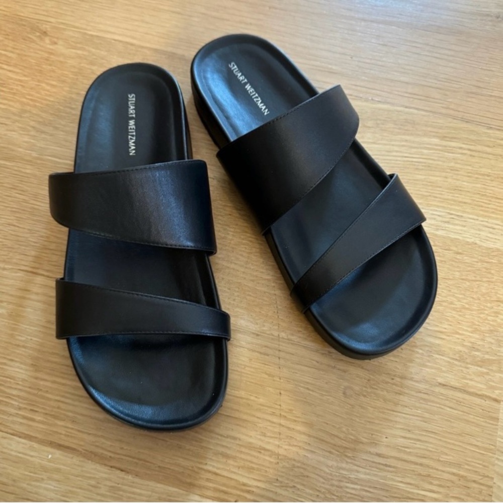Stuart Weitzman black sandals size 8 never worn